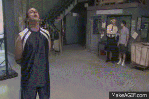 Image result for the office basketball gif