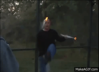 Juggling Fire Instruction FAIL