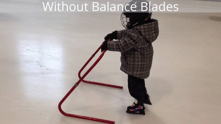 3 year old With and without Balance Blades