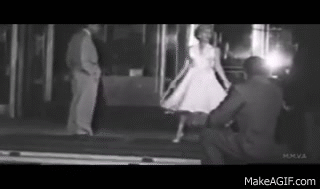 Rare footage of Marilyn Monroe And The Skirt Blowing up Scene With Joe Dimaggio In The B