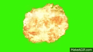 Explosion croma key green screen on Make a GIF