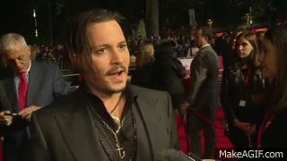 Johnny Depp fondles fluffy mic at London Film Festival's Black Mass ...