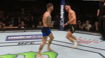 Cody Garbrandt dancing vs Dominick Cruz UFC 207 title fight ...