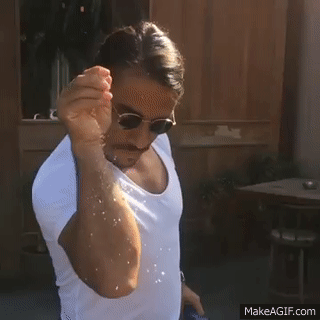 Salt Bae Sprinkling Salt On Meat #SaltBae on Make a GIF
