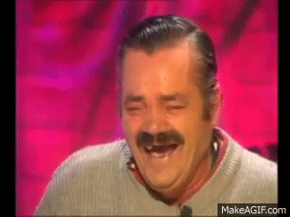 Old spanish man laughing hard (Very funny laugh) on Make a GIF