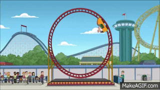 Family Guy Single loop roller coaster. on Make a GIF