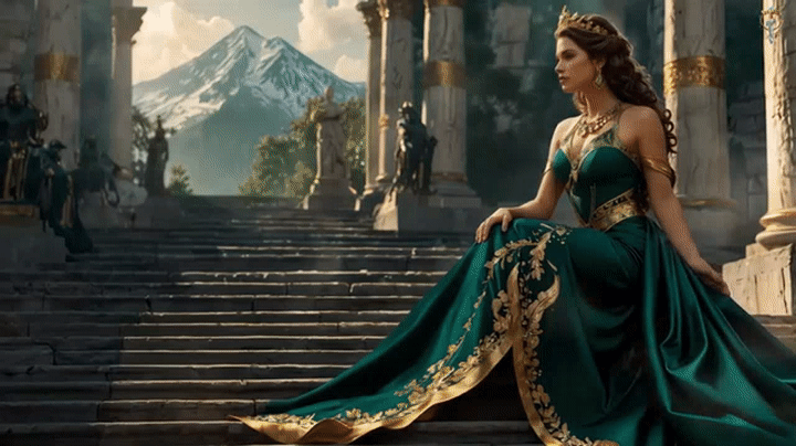 Hera's Regal Wardrobe: Power and Majesty of the Queen of the Gods | Fashion  Show Goddess on Make a GIF