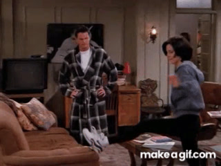 Friends - Chandler makes Monica give up her workout on Make a GIF