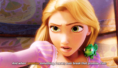 briannathestrange: Pascal KNOWS. Rapunzel never breaks her... on Make a GIF