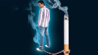 guy chained to cigarette on Make a GIF
