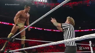 Roman Reigns vs. Rusev – Special Guest Referee Chris Jericho: Raw, January  18, 2016 on Make a GIF