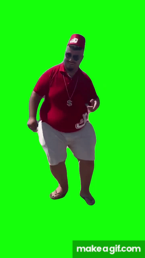 Fat Man Belly Dance “Drrr Severi Dom Dom Yes Yes” Green Screen on Make a GIF