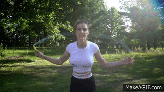 Sports Bra vs No Bra: Jump Rope Test! on Make a GIF