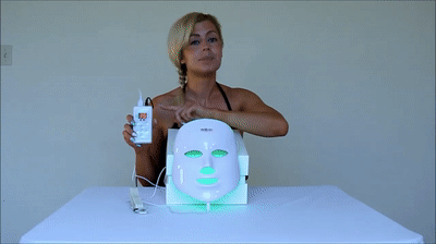 Review of Pro-Nu 3-in-1 Red/Blue/Green Photon LED Photo Rejuvenation Light  Therapy Facial Mask on Make a GIF