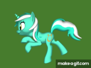 3d pony creator lyra running on Make a GIF
