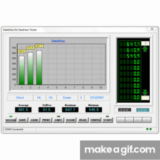 digital portable hardness tester on Make a GIF