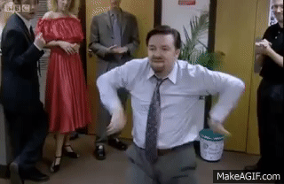 THE David Brent Dance - The Office - BBC on Make a GIF Office Team Celebration