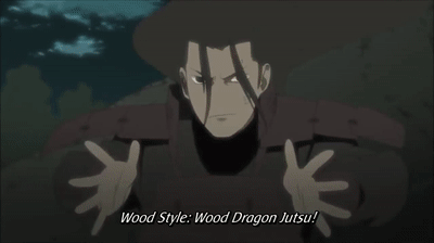 Hashirama Senju's Wood Style Wood Dragon Jutsu