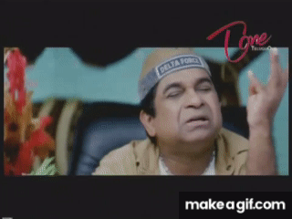 King Movie Comedy Scenes | Brahmanandam Angry on Trisha on Make a GIF
