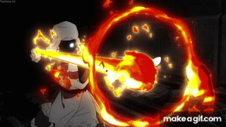 Lieutenant Hinawa Defeats Arrow! | Fire Force on Make a GIF