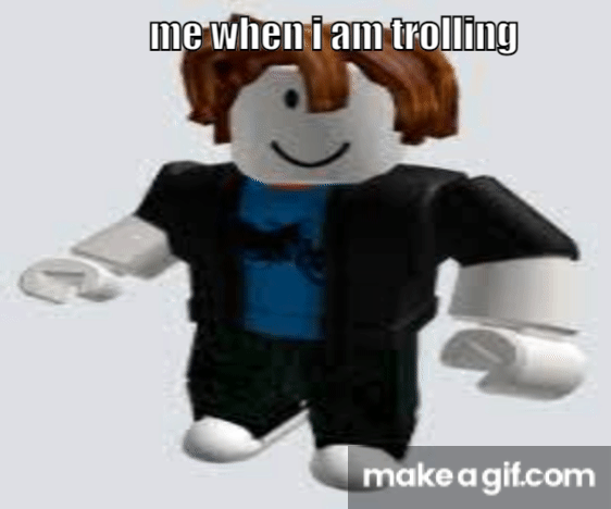 when i am trolling in roblox on Make a GIF