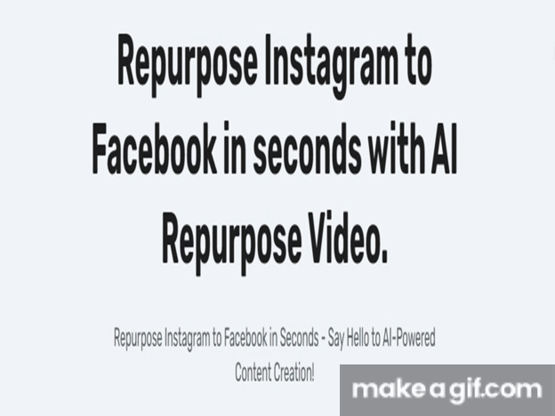 Unlock Efficiency: Repurpose Instagram to Facebook in Minutes on Make a GIF