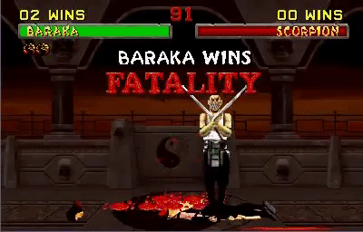 Mortal Kombat Baraka Finish Him GIF