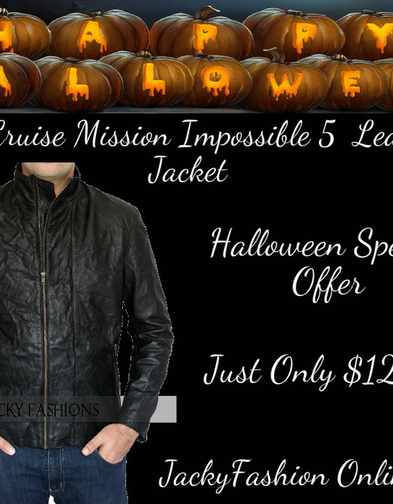 Tom Cruise Mission Impossible 5 Leather Jacket on Make a GIF