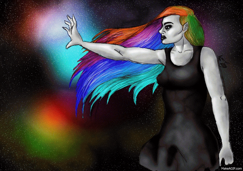 Flowing rainbow hair gif on Make a GIF Flowing rainbow hair gif on Make a GIF
