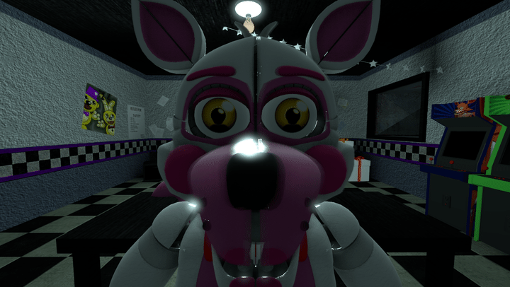 Funtime foxy jumpscare on Make a GIF.