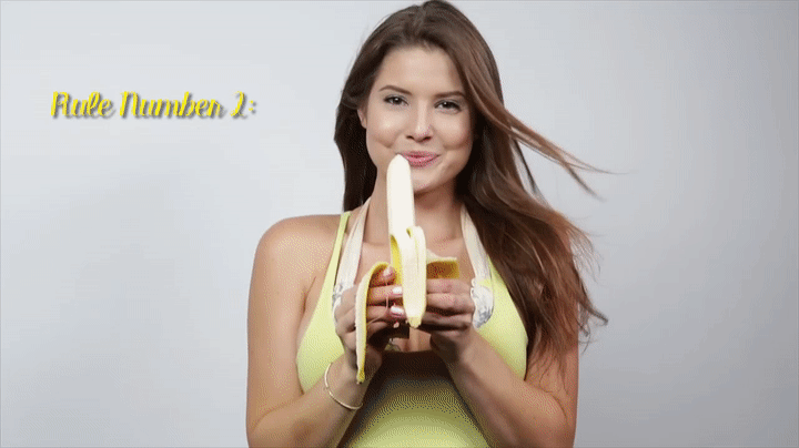 girl eating banana gif