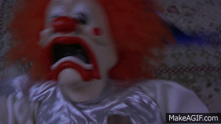 ray and the clown scene from scary movie 2 on Make a GIF.
