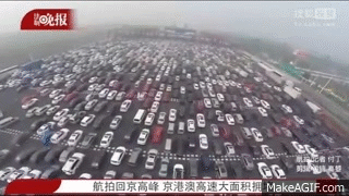 Yep, China has the most insane traffic jams in the planet on Make a GIF