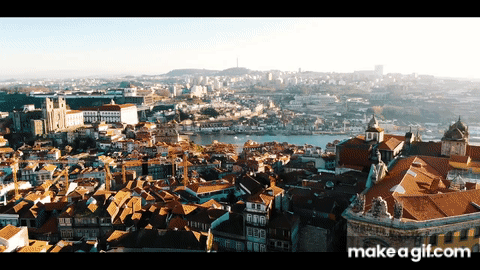 Beautiful porto portugal cinematic drone video ultra hd