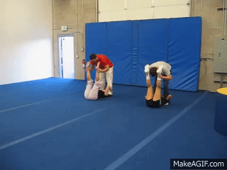 2 Person Forward Roll Race on Make a GIF