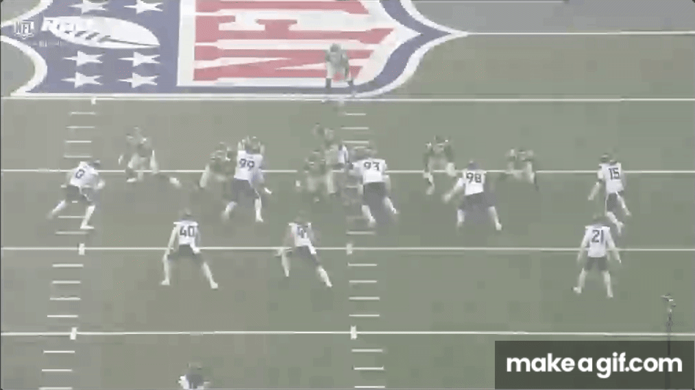 Breece Hall plows forward for 2 yards
