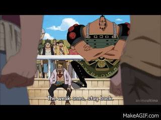 One Piece Shanks Uses Haō Shoku No Haki And Asks Marco To Join His Crew On Make A Gif