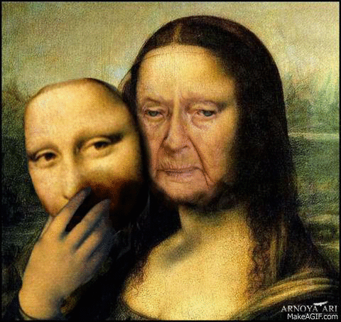 Laugh together with Mona Lisa on Make a GIF