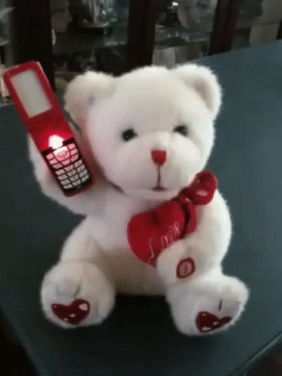 Singing Teddy Bear - I Just Called To Say I Love You on Make a GIF