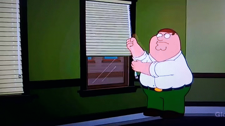 Family Guy - Peter struggles to open blinds