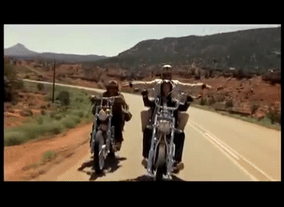 Easy Rider (Peter Fonda &amp; Jack Nicholson) on Make a GIF