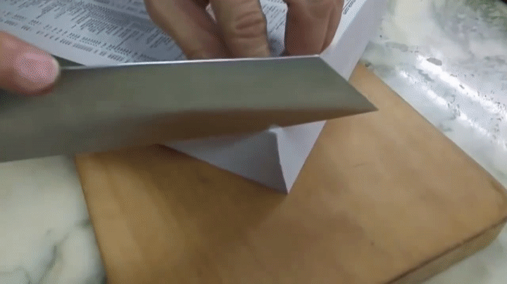 World's sharpest knife on Make a GIF