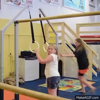 Little girl fails at gymnastics | ORIGINAL on Make a GIF