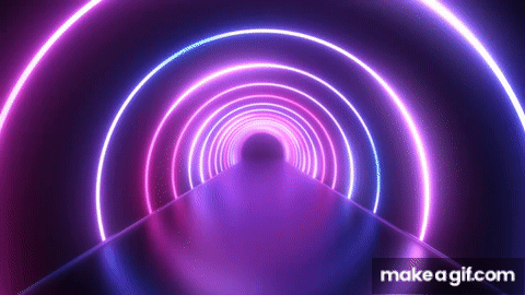 Futuristic Neon Laser Rings of Ultraviolet Fluorescent Light Tunnel 4K  Moving Wallpaper Background on Make a GIF