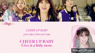 Twice Cheer Up Lyrics Rom Eng Color Coded On Make A Gif The perfect twice cheerup kpop animated gif for your conversation. twice cheer up lyrics rom eng color