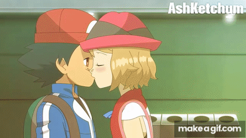 Ash & Serena Kiss Scene Full HD(Uncensored) on Make a GIF