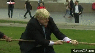 Boris Johnson Falls Over During Poppy Day Tug Of War