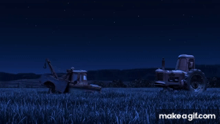 Tractor Tipping with Mater and Lightning McQueen | Pixar Cars on Make a GIF