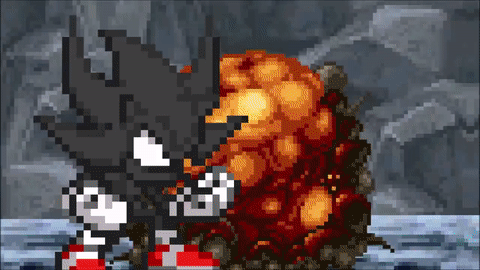 Dark Sonic Vs Fleetway Super Sonic (short sprite animation) on Make a GIF