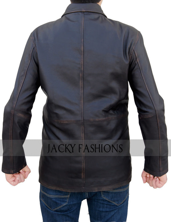 Dean Winchester Distressed Supernatural Leather Jacket on Make a GIF